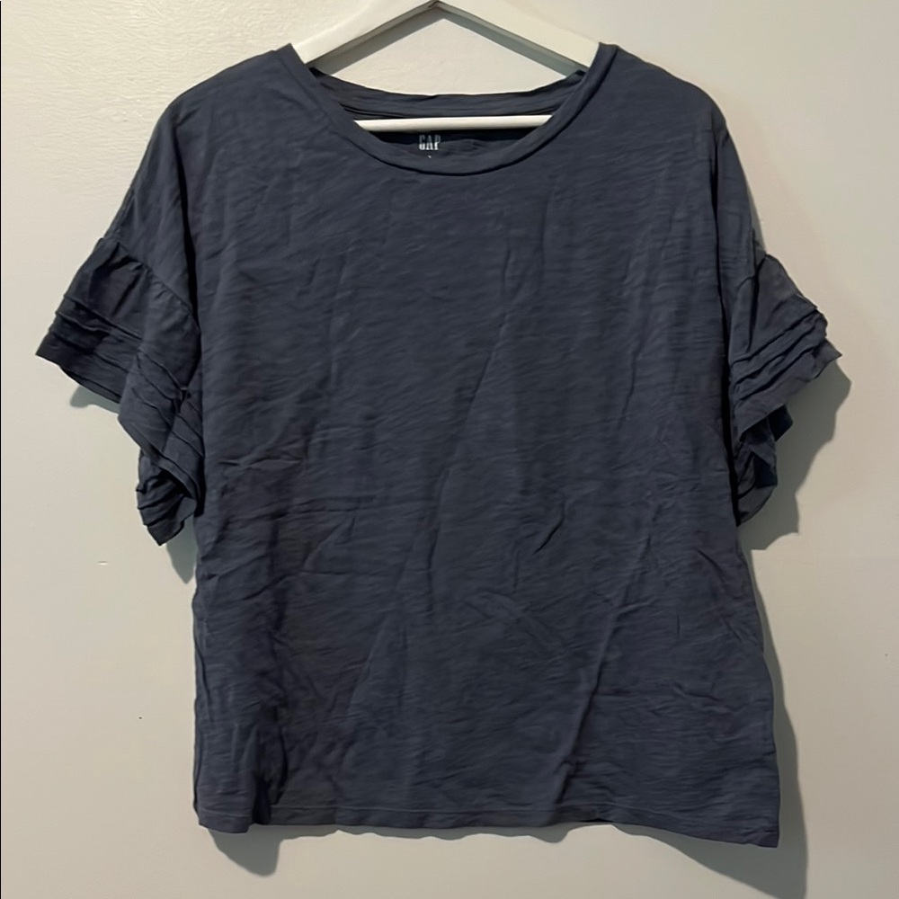 GAP Gray Boxy Flutter Sleeve Tee